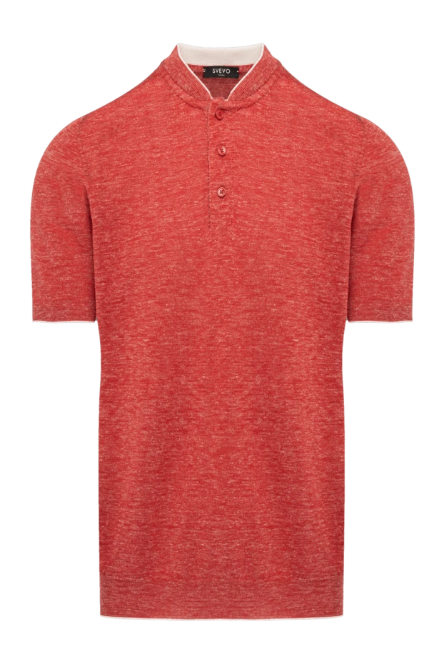 Svevo man men's red silk and linen polo купить с ценами и фото 179485 - photo 1