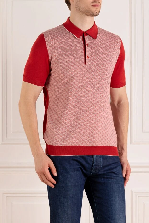 Svevo жаккардовое поло с коротким рукавом и рельефной текстурой
 179486 - фото 3