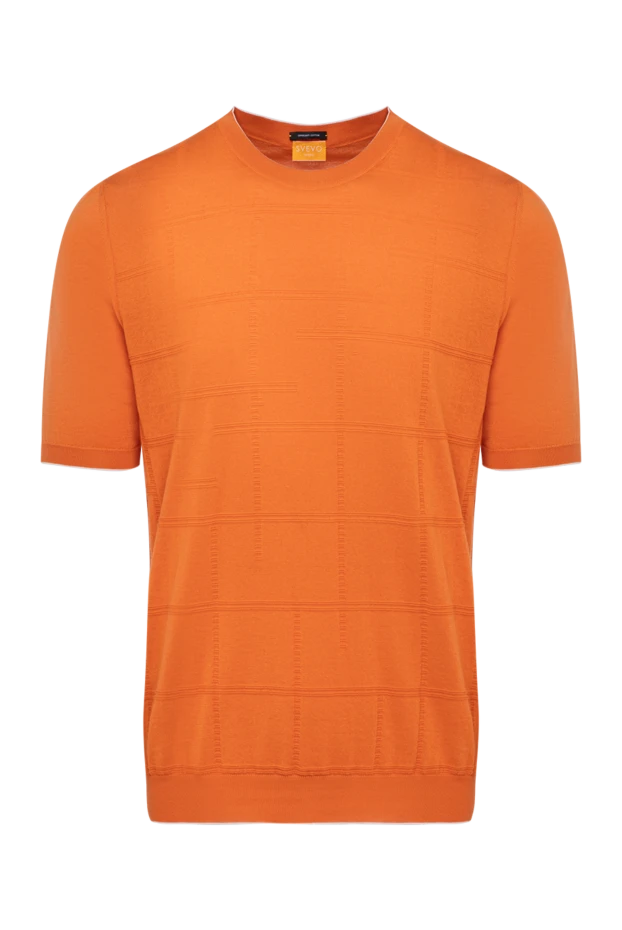 Svevo man men's short sleeve jumper, orange, cotton купить с ценами и фото 179490 - photo 1