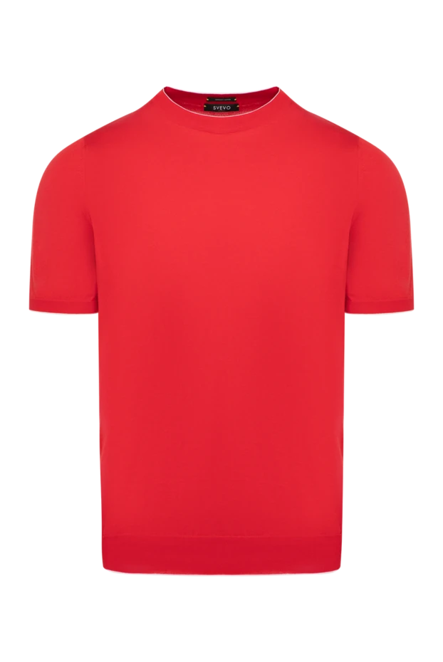 Svevo man short sleeve jumper for men, red, cotton купить с ценами и фото 179492 - photo 1