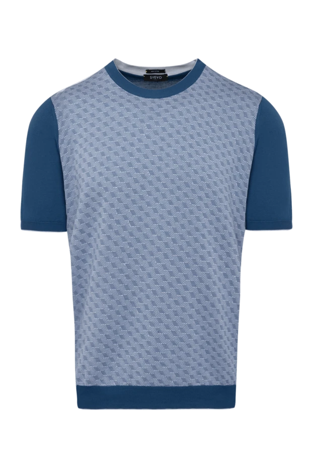 Svevo man men's blue short sleeve jumper made of cotton купить с ценами и фото 179493 - photo 1