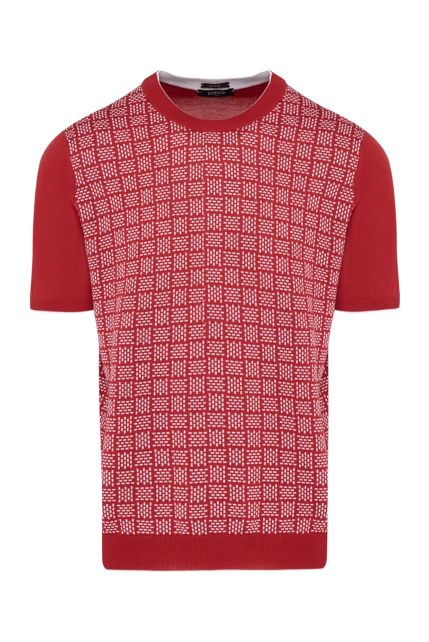 Svevo man short sleeve jumper for men, red, cotton купить с ценами и фото 179494 - photo 1