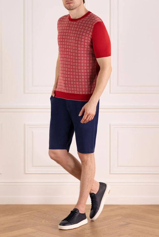 Svevo man short sleeve jumper for men, red, cotton купить с ценами и фото 179494 - photo 2