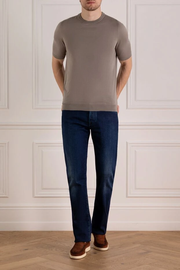 Svevo solid beige jumper made of soft cotton with elastic trim
179496 - photo 2