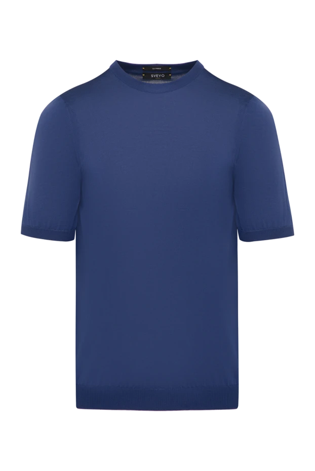 Svevo man short sleeve jumper for men, blue, cotton купить с ценами и фото 179497 - photo 1