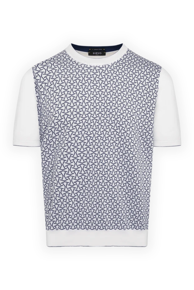 Svevo man men's white cotton jumper with short sleeves купить с ценами и фото 179498 - photo 1