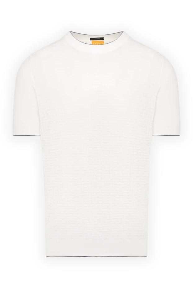 Svevo man men's white cotton jumper with short sleeves купить с ценами и фото 179501 - photo 1