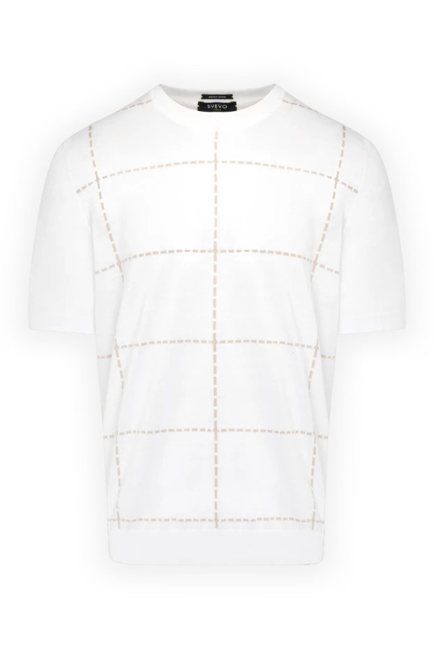 Svevo man men's white cotton jumper with short sleeves купить с ценами и фото 179503 - photo 1