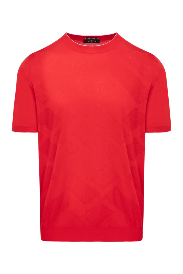 Svevo man short sleeve jumper for men, red, cotton купить с ценами и фото 179505 - photo 1