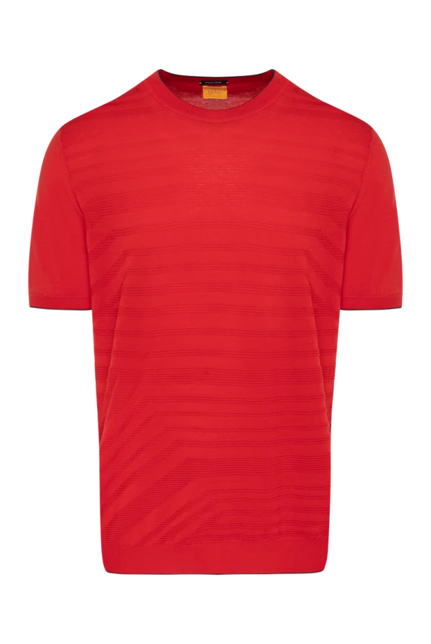 Svevo man short sleeve jumper for men, red, cotton купить с ценами и фото 179506 - photo 1