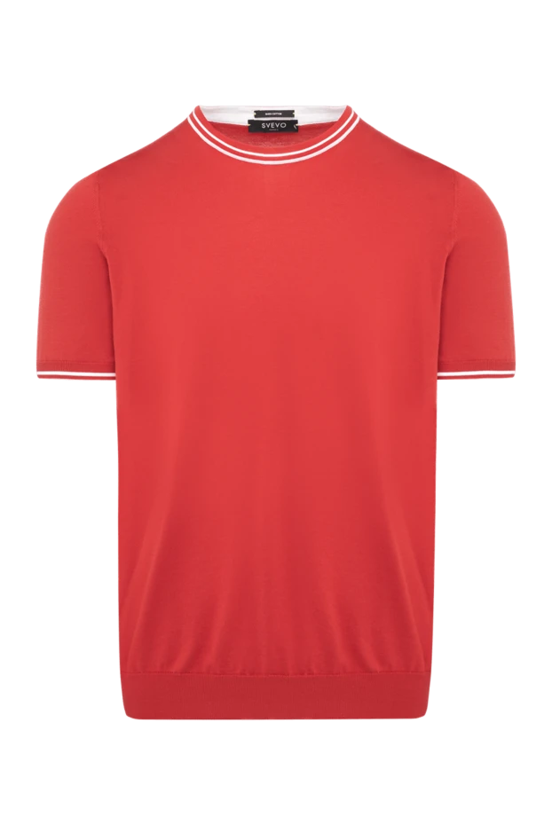 Svevo man short sleeve jumper for men, red, cotton купить с ценами и фото 179510 - photo 1