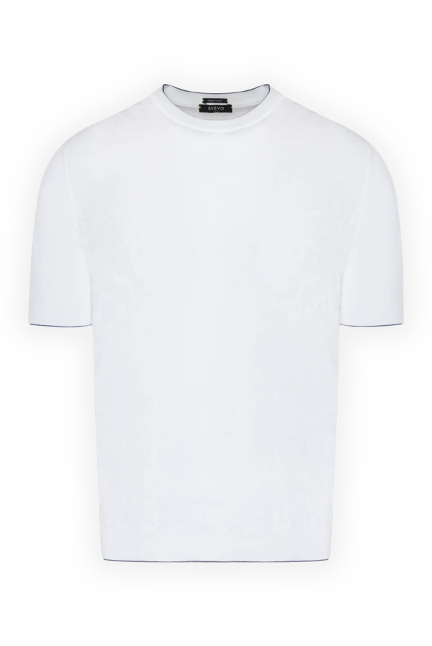 Svevo man men's white cotton jumper with short sleeves купить с ценами и фото 179511 - photo 1