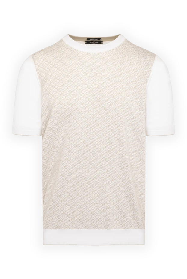 Svevo man men's beige cotton jumper with short sleeves купить с ценами и фото 179517 - photo 1