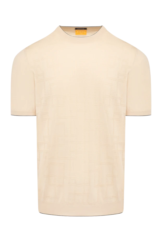 Svevo man men's beige cotton jumper with short sleeves купить с ценами и фото 179519 - photo 1