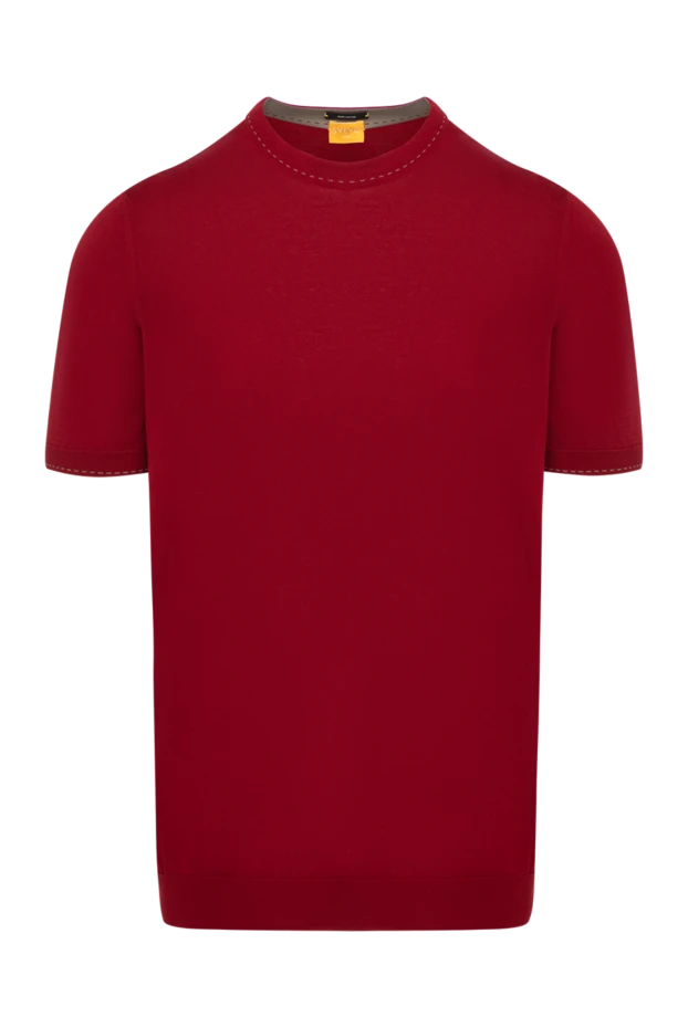 Svevo man men's burgundy cotton jumper with short sleeves купить с ценами и фото 179520 - photo 1