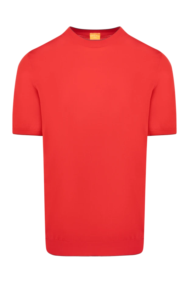 Svevo man short sleeve jumper for men, red, cotton купить с ценами и фото 179522 - photo 1