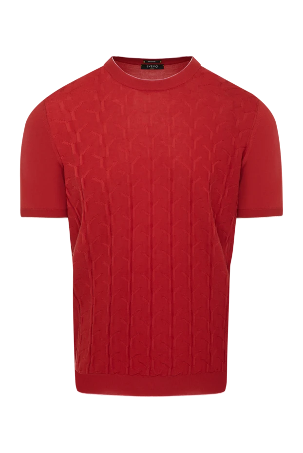 Svevo man short sleeve jumper for men, red, cotton купить с ценами и фото 179523 - photo 1