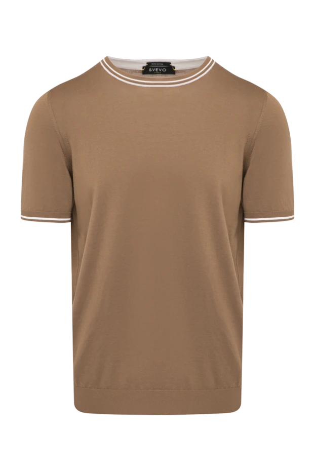 Svevo man men's beige cotton jumper with short sleeves купить с ценами и фото 179524 - photo 1