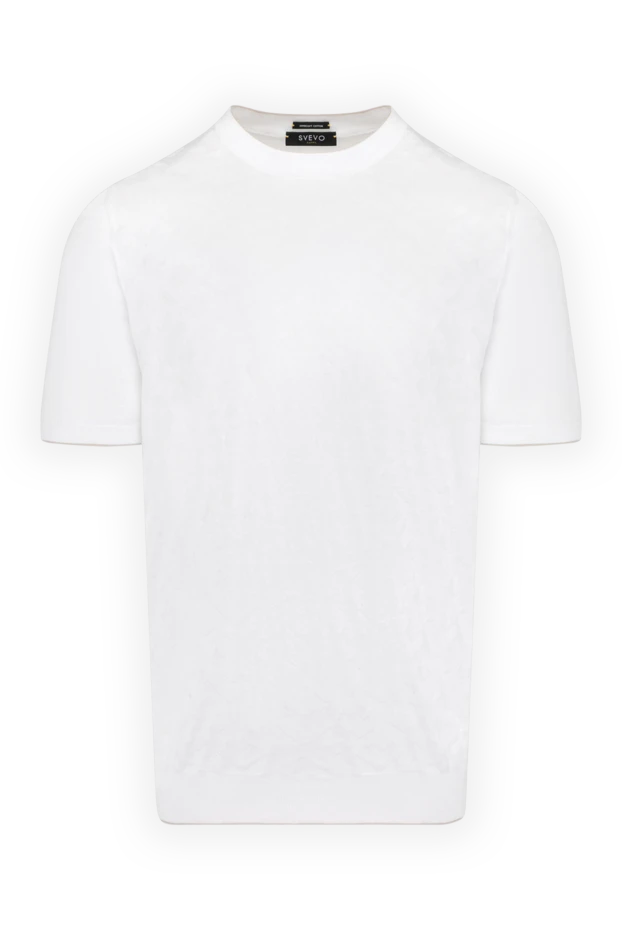 Svevo man men's white cotton jumper with short sleeves купить с ценами и фото 179526 - photo 1