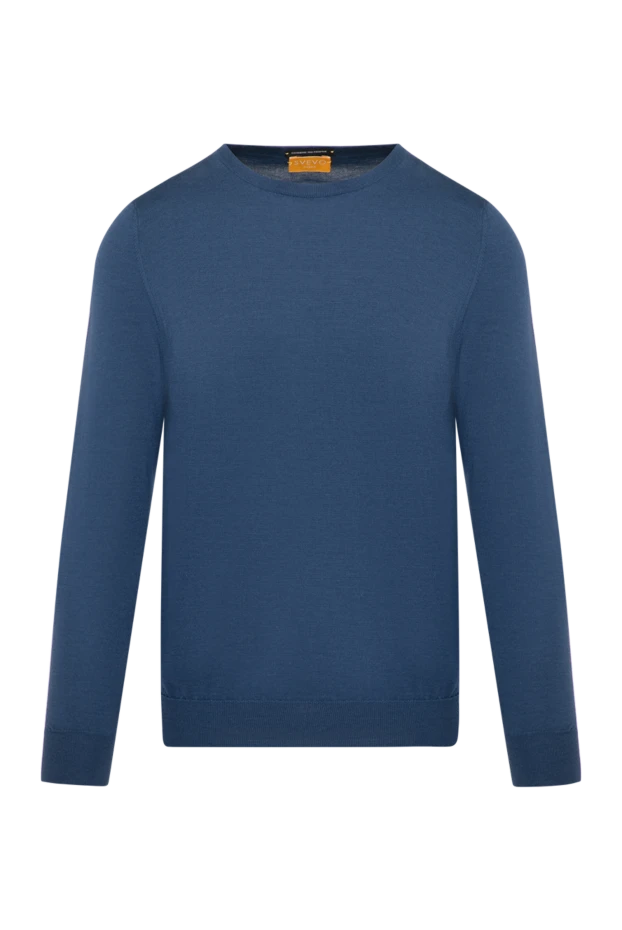 Svevo man long sleeve jumper for men, blue, cashmere and silk купить с ценами и фото 179537 - photo 1