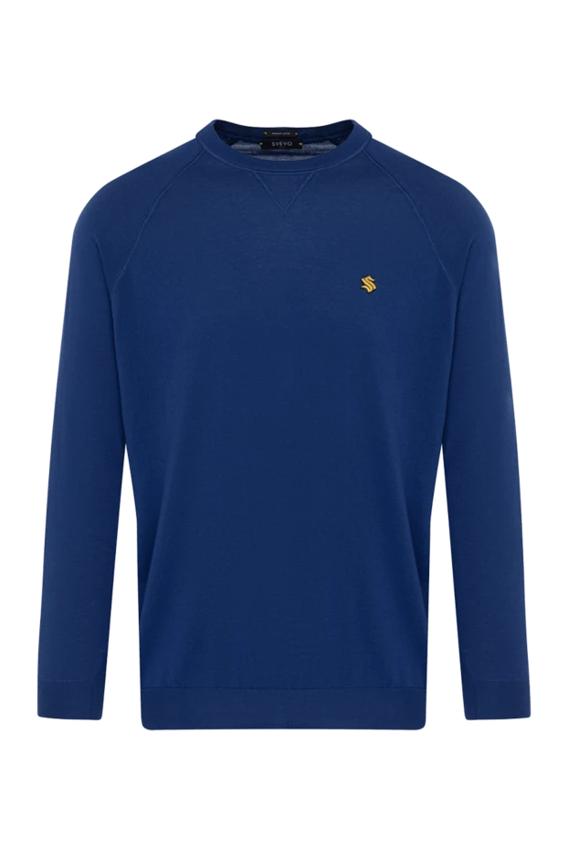 Svevo man long sleeve men's blue cotton jumper купить с ценами и фото 179538 - photo 1