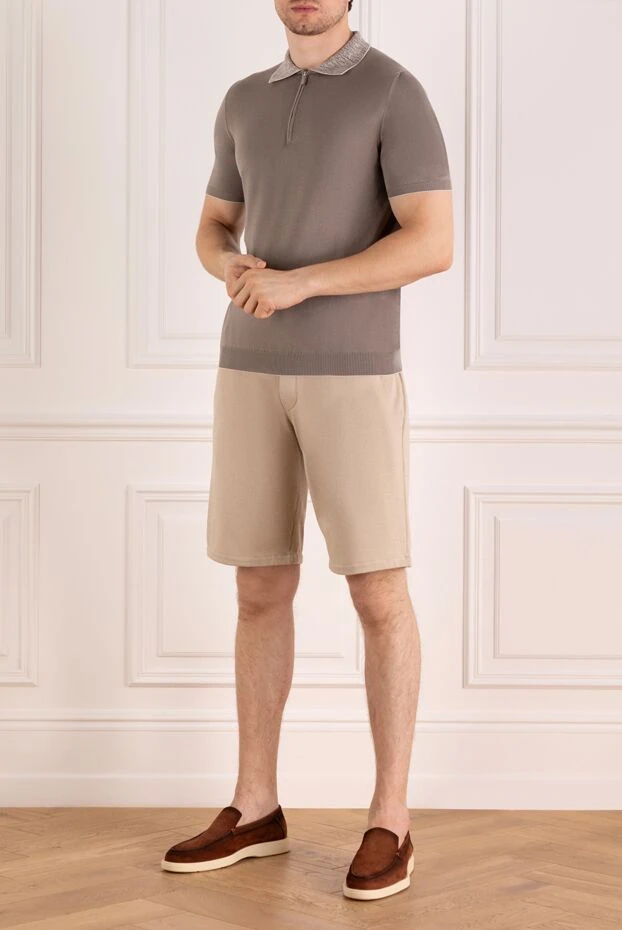 Svevo man men's beige cotton shorts купить с ценами и фото 179557 - photo 2