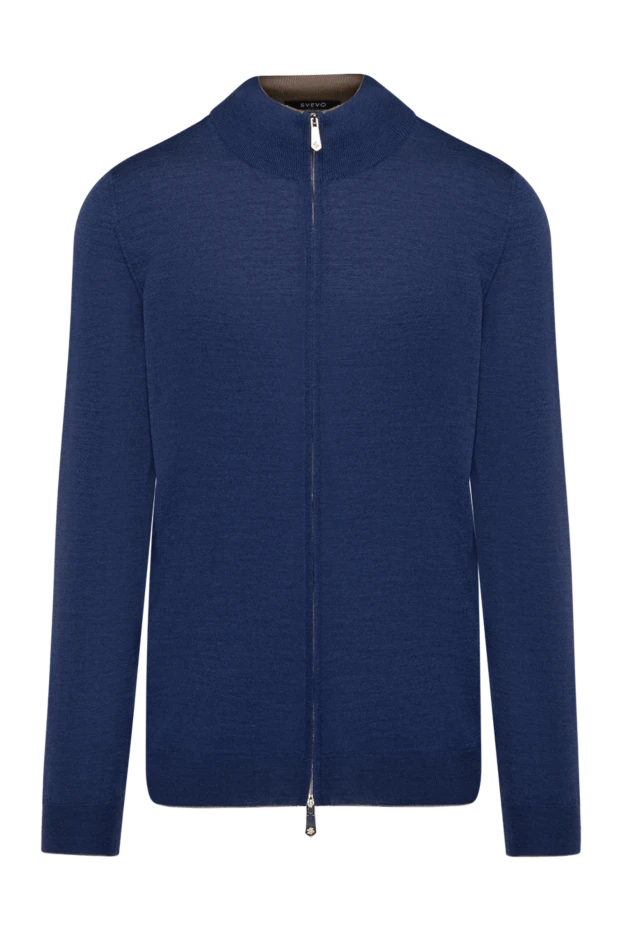 Svevo man men's blue cardigan made of wool and silk купить с ценами и фото 179569 - photo 1