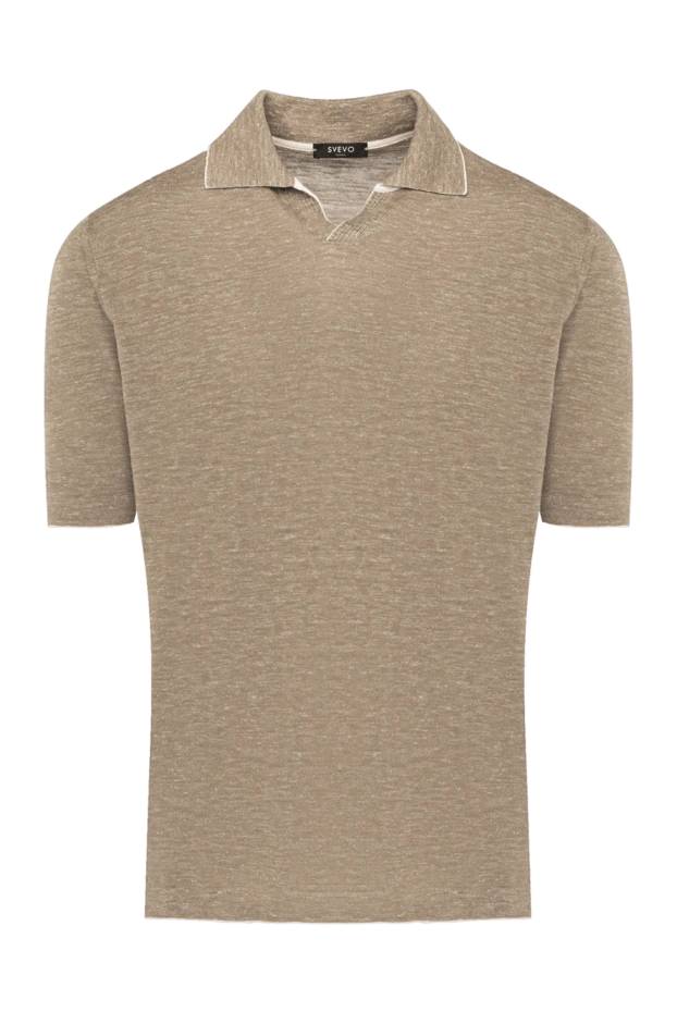 Svevo man men's beige silk and linen polo купить с ценами и фото 179573 - photo 1