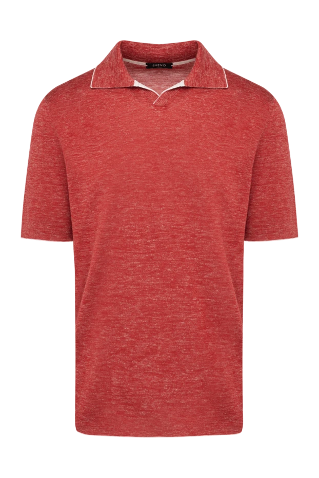 Svevo man men's red silk and linen polo купить с ценами и фото 179574 - photo 1