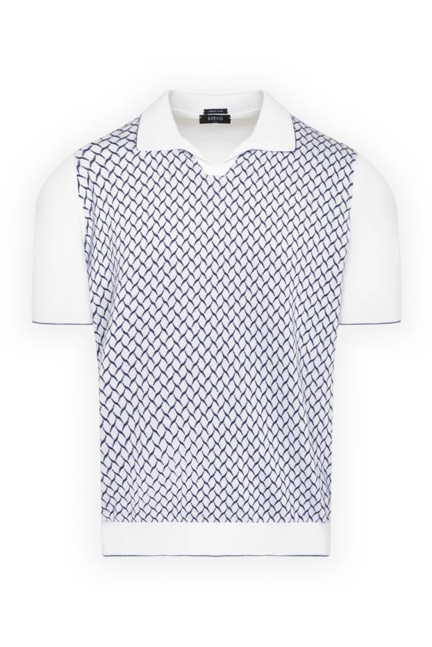 Svevo man men's white cotton polo купить с ценами и фото 179575 - photo 1