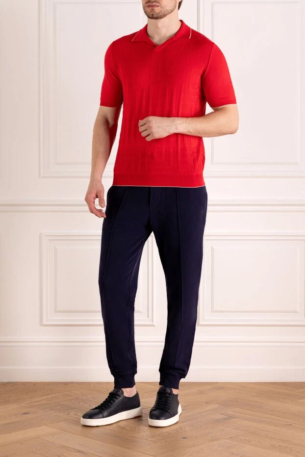 Svevo man men's red cotton polo купить с ценами и фото 179577 - photo 2