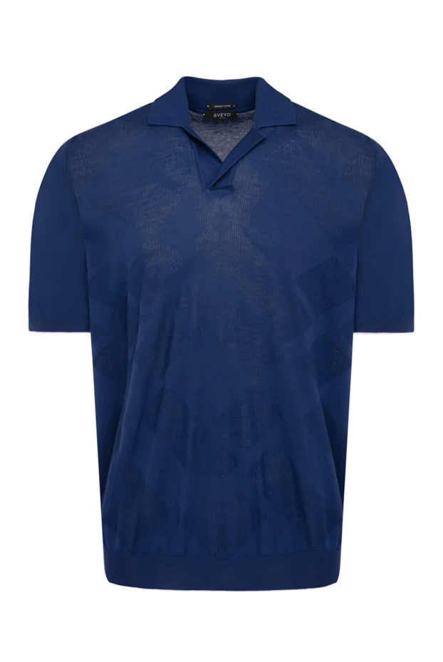 Svevo man men's blue cotton polo купить с ценами и фото 179579 - photo 1