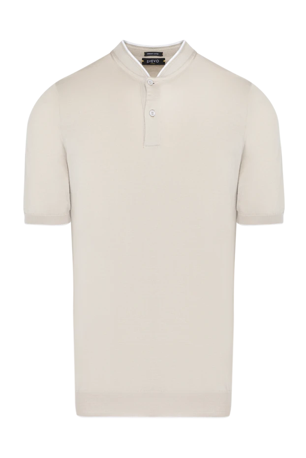 Svevo man men's beige cotton polo купить с ценами и фото 179584 - photo 1