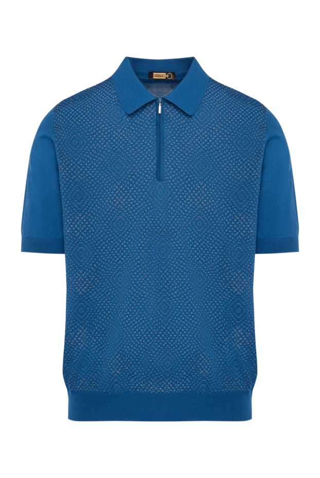 Zilli man men's blue cotton polo купить с ценами и фото 179603 - photo 1