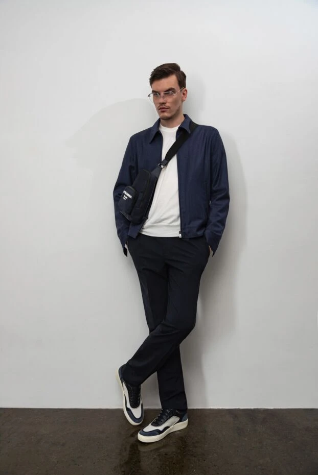 Scissor Scriptor брюки мужские черные из шерсти и эластомера 179609 - фото 2