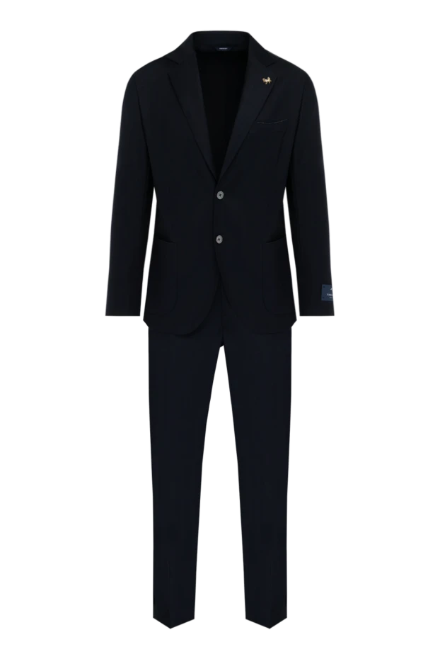 Tombolini man men's blue suit made of wool and elastane купить с ценами и фото 179627 - photo 1