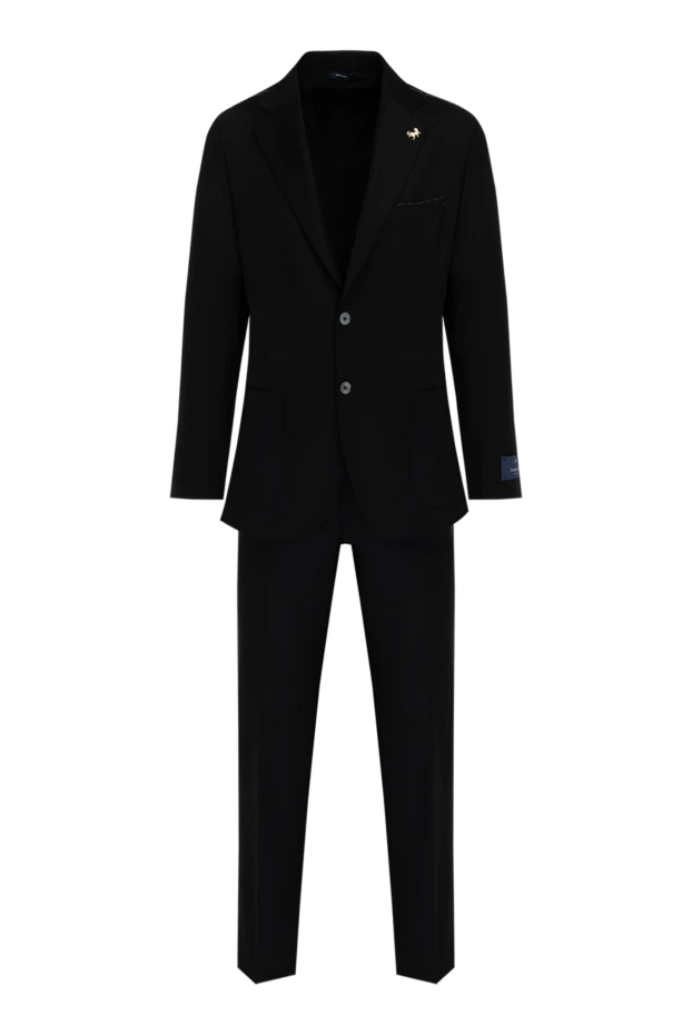 Tombolini man men's black suit made of wool and elastane купить с ценами и фото 179628 - photo 1