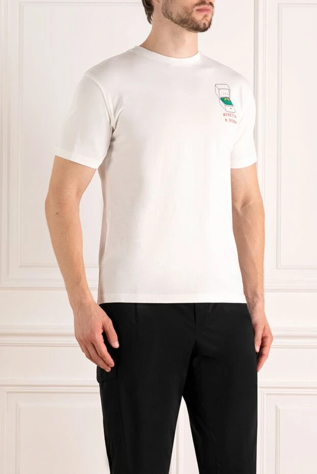 MC2 Saint Barth «aspetta e spera» баспасы бар ақ мақтадан жасалған футболка
 179642 - фото 3