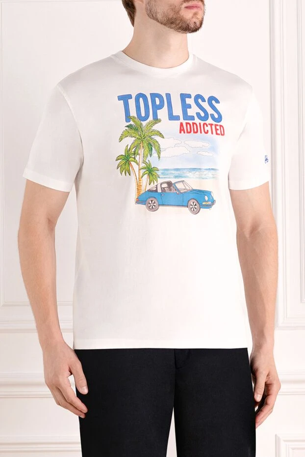 MC2 Saint Barth курорт стиліндегі түрлі-түсті баспасы бар мақта матадан жасалған футболка 179644 - фото 3