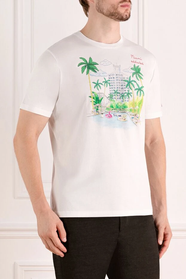 MC2 Saint Barth жағажай курортының түрлі-түсті бейнесі бар мақтадан жасалған футболка
 179652 - фото 3