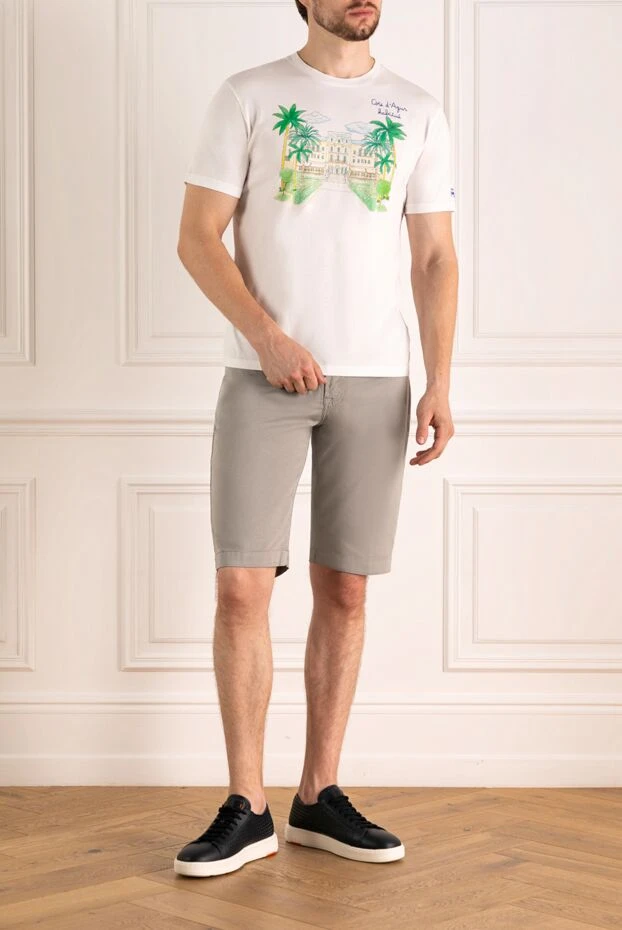 MC2 Saint Barth кот-д'азурдағы вилла бейнеленген ақ мақтадан жасалған футболка
179655 - фото 2