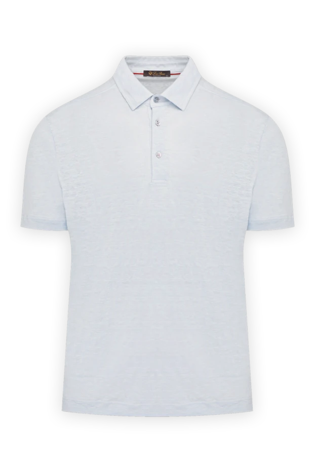 Loro Piana man men's gray linen polo купить с ценами и фото 179672 - photo 1