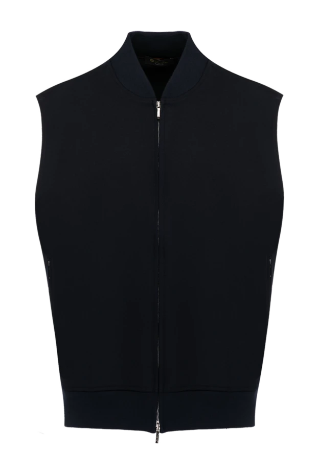 Loro Piana man men's blue vest made of wool and elastane купить с ценами и фото 179676 - photo 1