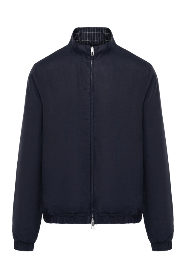 Loro Piana man men's blue linen jacket купить с ценами и фото 179679 - photo 1