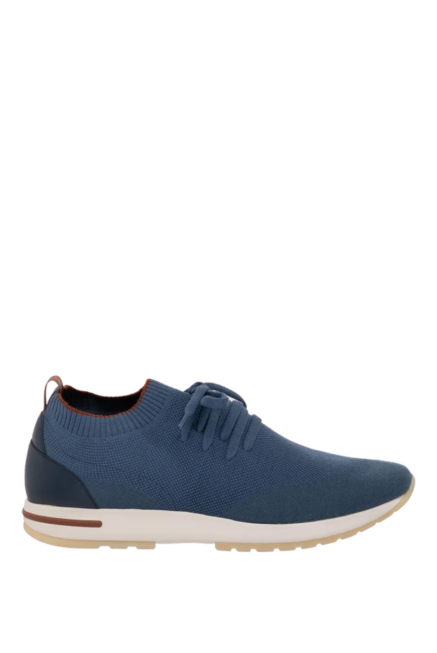 Loro Piana man men's blue wool sneakers 179681 - photo 1