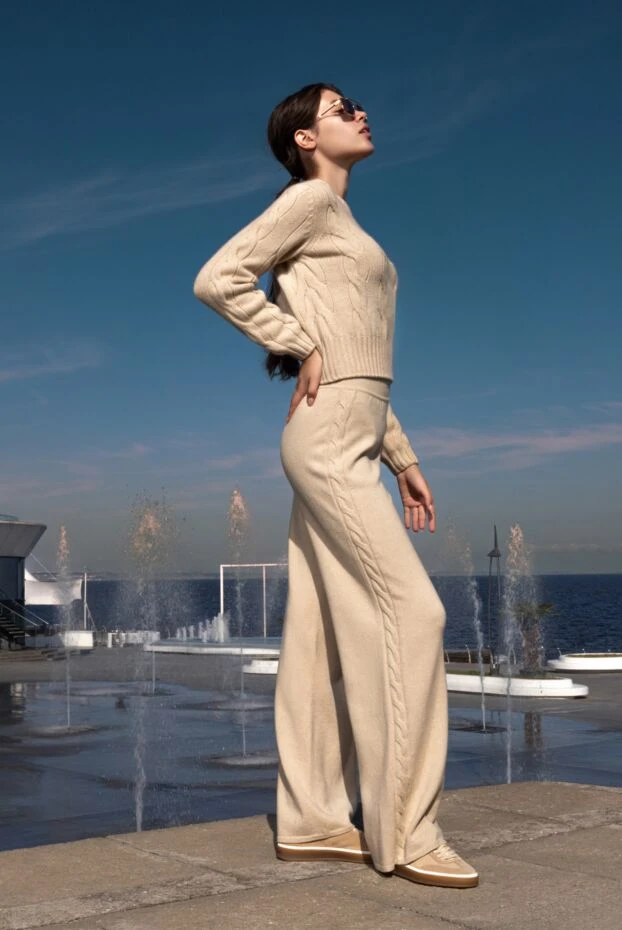 Loro Piana сникеры женские бежевые из замши. 179682 - фото 2