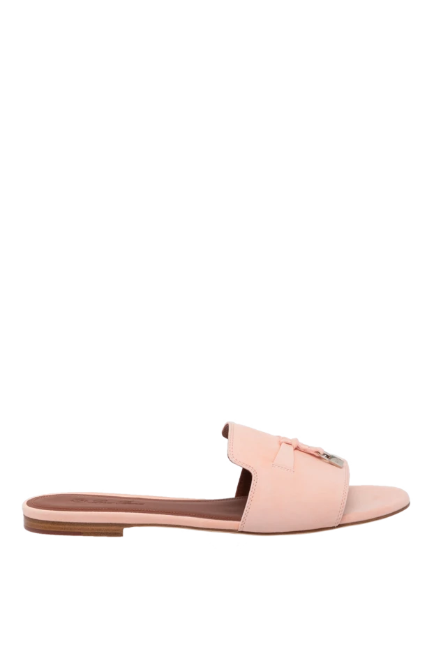 Loro Piana woman women's pink slippers made of genuine leather купить с ценами и фото 179683 - photo 1