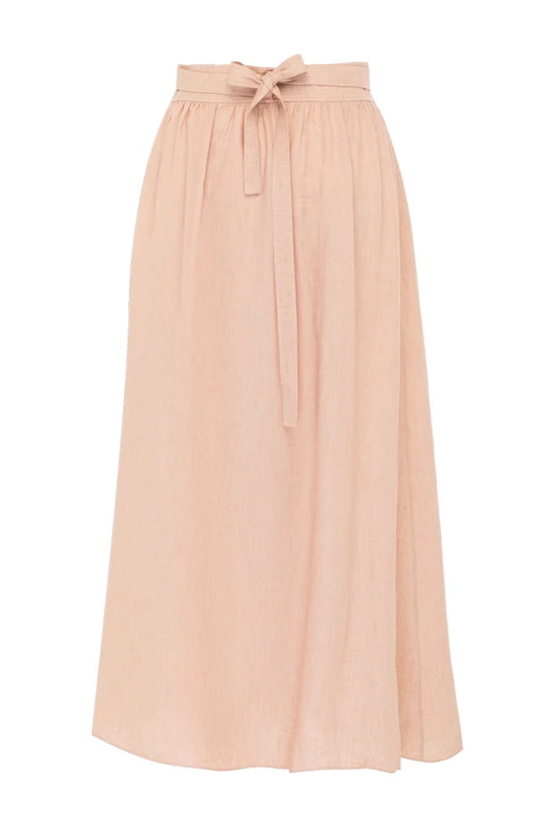 Loro Piana woman pink linen maxi skirt купить с ценами и фото 179686 - photo 1