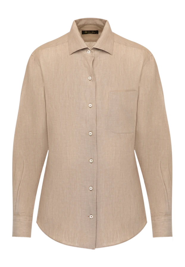 Loro Piana woman women's beige linen shirt купить с ценами и фото 179691 - photo 1