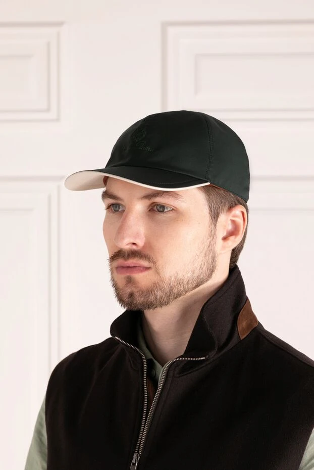 Loro Piana man men's green polyester cap купить с ценами и фото 179695 - photo 2